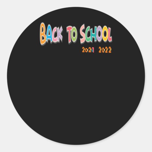 Sticker Rond Retour À L'École 15 (Devant)