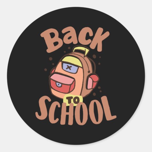 Sticker Rond Retour À L'École 25 (Devant)