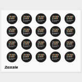 Sticker Rond Retour à l'école 5e année enseignant équipe Fun De (Feuille)