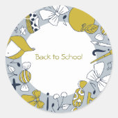 Sticker Rond Retour à l'école avec Darling Little Things Autoco (Devant)