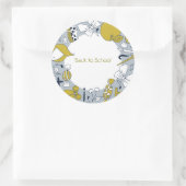 Sticker Rond Retour à l'école avec Darling Little Things Autoco (Sac)