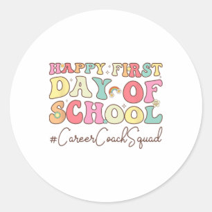 Sticker Rond Retour à l'école Career Coach Squad Groovy Premier
