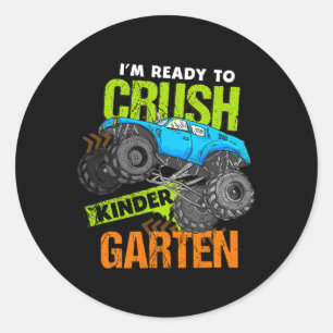 Sticker Rond Retour à l'école Je suis prêt à écraser la materne