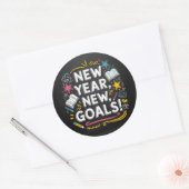 Sticker Rond Retour à l'école | Nouvel an (Enveloppe)