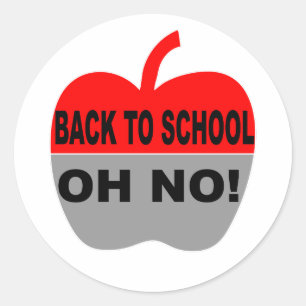 Sticker Rond Retour À L'École Oh Non