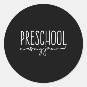 Sticker Rond Retour À L'École Préscolaire Est Mon Jam Pré-K Ens