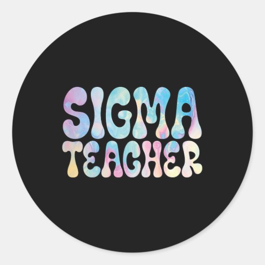 Sticker Rond Retour à l'école Sigma Enseignant mème amoureux Hu (Devant)