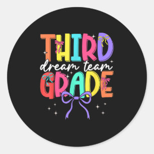 Sticker Rond Retour À L'École Troisième Niveau Dream Équipe Ens