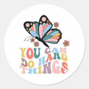 Sticker Rond Retour À L'École Vous Pouvez Faire Des Choses Dure