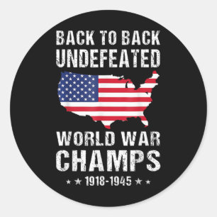 Sticker Rond Retour À Retour La Guerre Mondiale Indéférée Champ