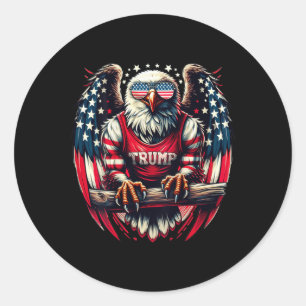 Sticker Rond Retour Aigle Patriotique Usa Reprendre L'Amérique