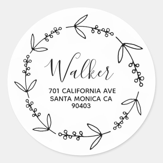 Sticker Rond retour d'adresse (Devant)