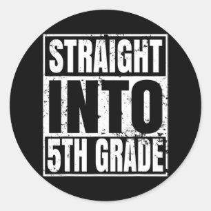 Sticker Rond Retour En 5e Année Retour À L'École Cadeau