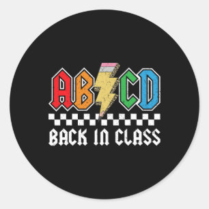 Sticker Rond Retour En Classe Rocks Retour À L'École Garçons Fi