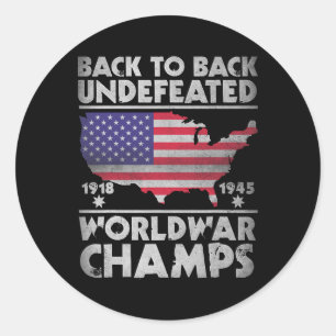 Sticker Rond Retour Retour Retour Guerre Mondiale Indéférée Cha
