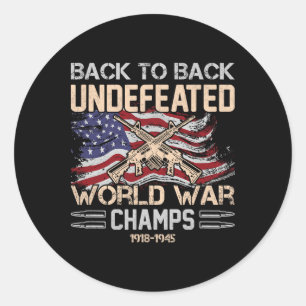 Sticker Rond Retour Retour Retour Guerre Mondiale Indéférée Cha