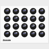 Sticker Rond Retourner L'Autocollant Drapeau Bleu (Feuille)