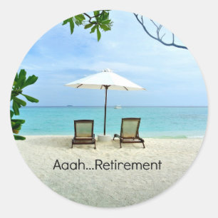 Sticker Rond Retraité - Aaah...Retraite