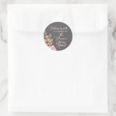 Sticker Rond Retraite de printemps des femmes Fleur sauvage ros (Sac)