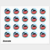 Sticker Rond Retraite d'été (Feuille)