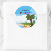 Sticker Rond Retraité en Floride (Sac)