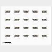 Sticker Rond RETRAITÉ. Sous Nouvelle gestion (Feuille)