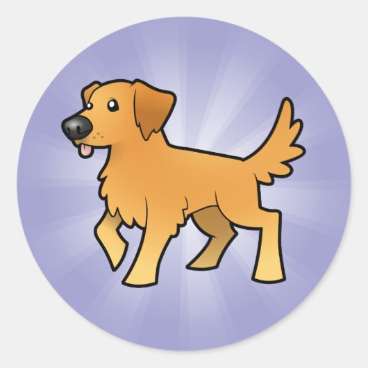 Sticker Rond Retriever (Devant)
