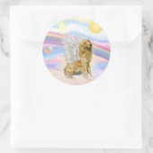Sticker Rond Retriever doré (Sac)