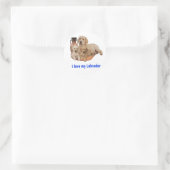 Sticker Rond Retriever du Labrador (Sac)