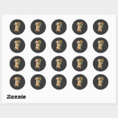 Sticker Rond Retriever du Labrador (Feuille)
