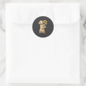 Sticker Rond Retriever du Labrador (Sac)