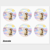 Sticker Rond Retriever du Labrador (Feuille)