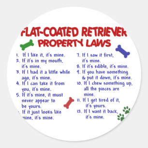 Sticker Rond RETRIEVER PLAT COATED Lois sur les propriétés 2