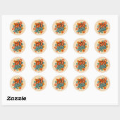 Sticker Rond Rétro 50 & Fabuleux (Feuille)