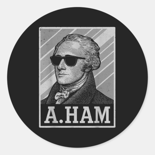 Sticker Rond Retro Ander Hamilton Tee Funny Saying Men Women Ki (Devant)