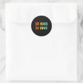 Sticker Rond Retro Be Kind Main Sign ASL Sensibilisation sur l' (Sac)