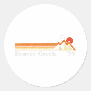 Sticker Rond Retro Beaver Creek Ski Resort Colorado Snowboard S