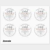 Sticker Rond Retro Beige Sourdough Cookies Boulangerie Droit de (Feuille)