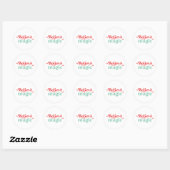Sticker Rond Retro Believe in Magic Christmas boho font (Feuille)