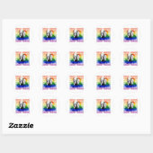 Sticker Rond Retro Biden Harris Pride (Feuille)