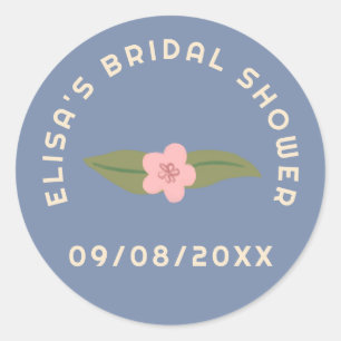 Sticker Rond Rétro Bohème Fête Florale PERSONNALISÉE Enterremen