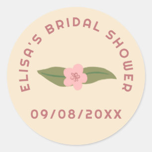 Sticker Rond Rétro Bohème Fleurie Amusante Mariage sur Mesure S