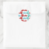 Sticker Rond Rétro Camping Trailer (Sac)