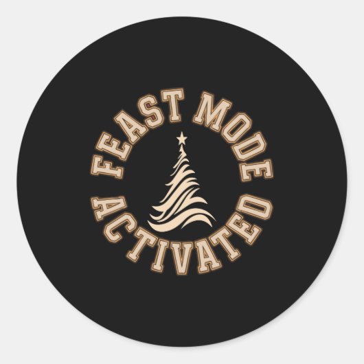 Sticker Rond Retro Christmas Energy  (Devant)