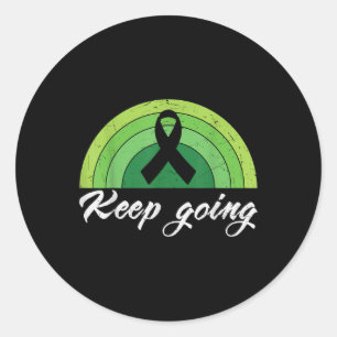 Sticker Rond Rétro Continuer à Suicide Dépression Santé mentale