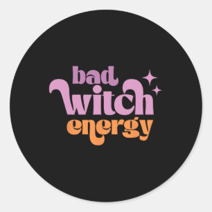 Sticker Rond Rétro D Witch Energy Shirt Halloween Vibes de cuis