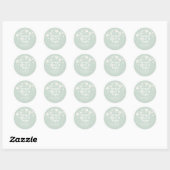 Sticker Rond Retro Daisy boho Peace Love Baby shower (Feuille)
