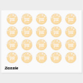 Sticker Rond Retro Daisy floral merci (Feuille)