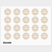 Sticker Rond Retro Daisy Flower Wild & Trois 3e fête d'annivers (Feuille)