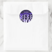 Sticker Rond Retro Dance Party Purple (Sac)